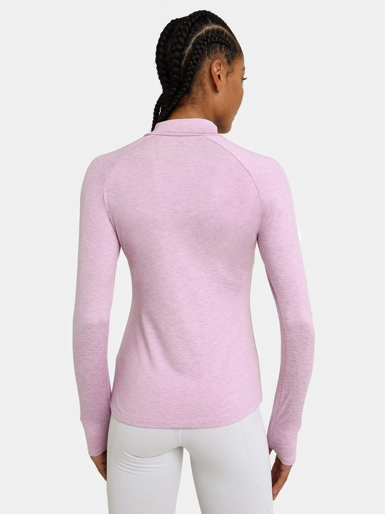 Bliss SuperThermal Long Sleeve Running Mock Neck Top For Women With Thumbholes & Brushed Inner Fabric sold by TCA product image thumbnail 2