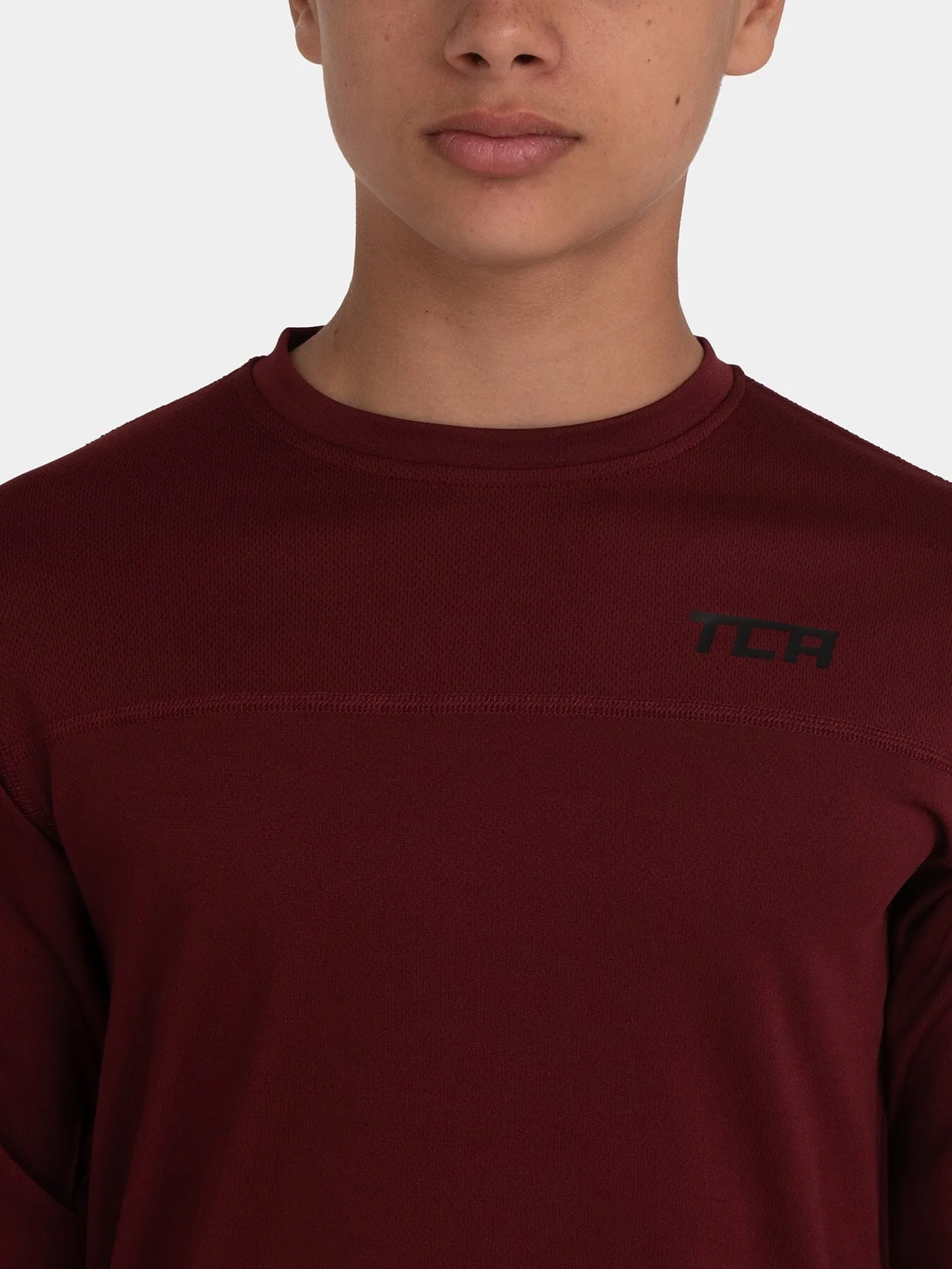 Stamina Long Sleeve Crew Neck Running Top For Boys With Thumbholes sold by TCA product image thumbnail 2