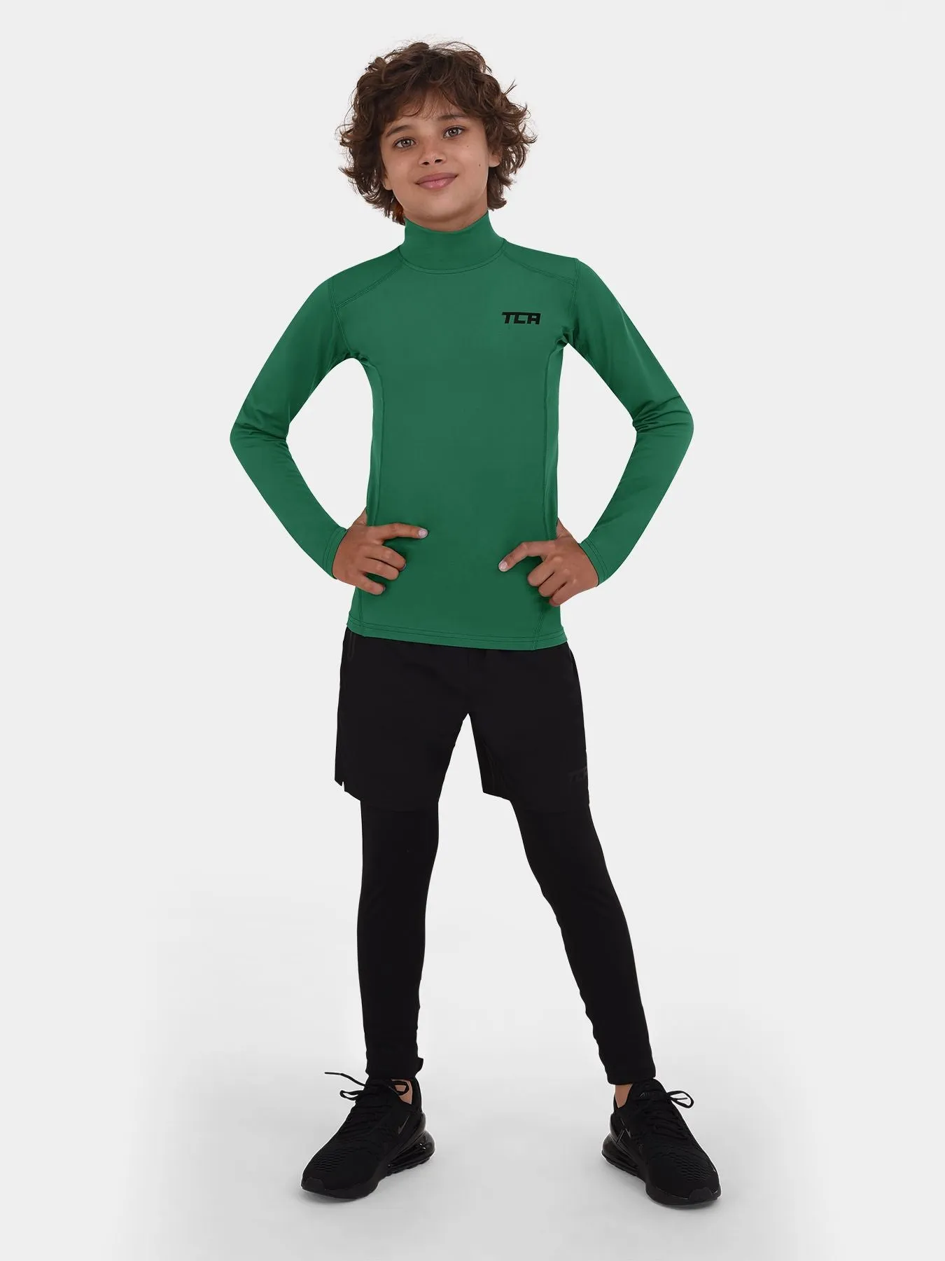 Hyperfusion Compression Base Layer Long Sleeve Mock Neck For Boys sold by TCA