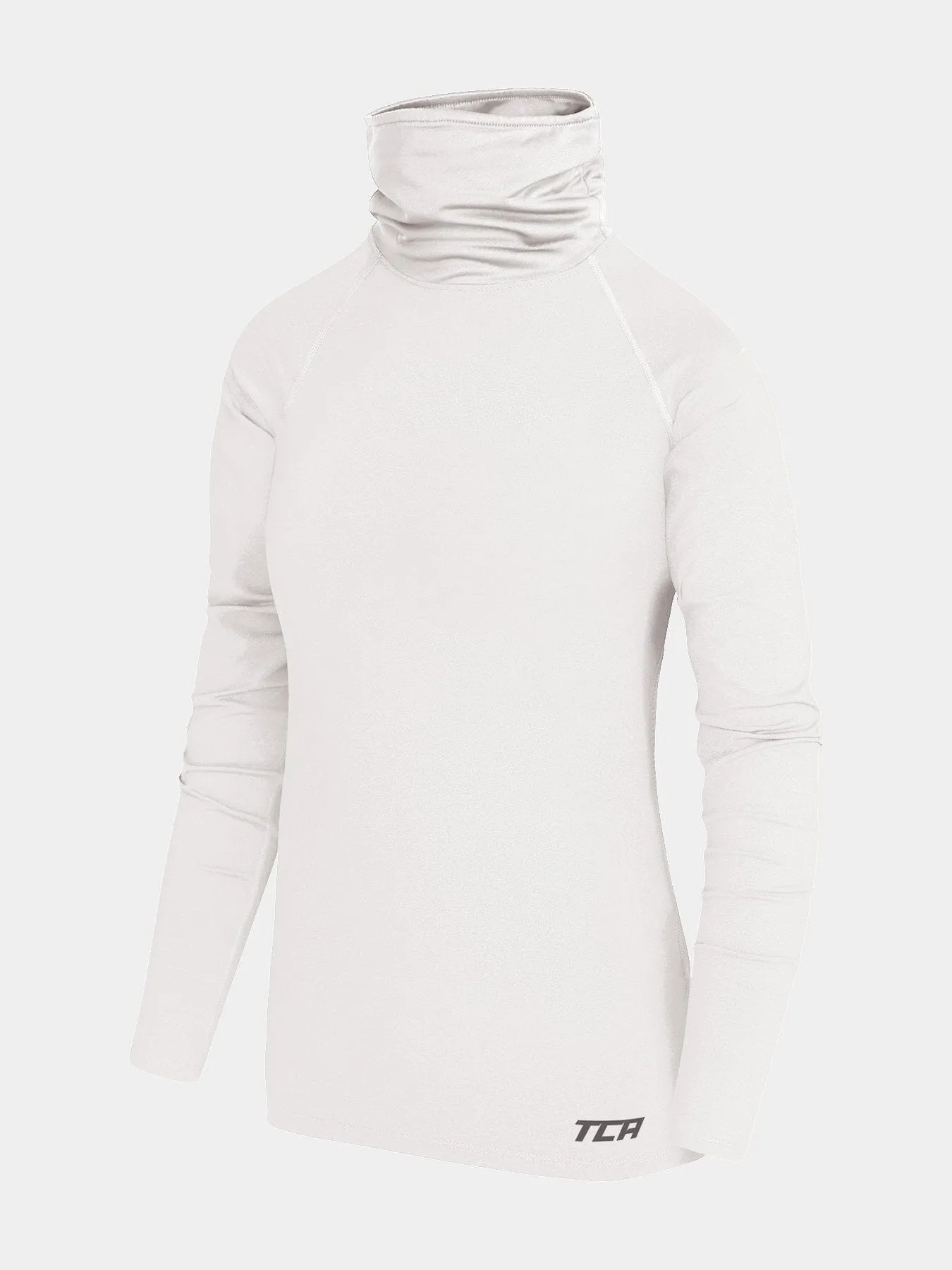 Warm-Up Thermal Long Sleeve Funnel Neck Top For Girls With Brushed Inner Fabric, Thumbholes & Reflective Strips sold by TCA product image thumbnail 3