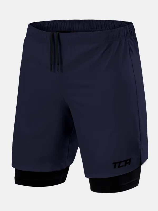 Ultra 2-in-1 Running Short For Men With Back Zip Pocket & Internal Compression Lining sold by TCA