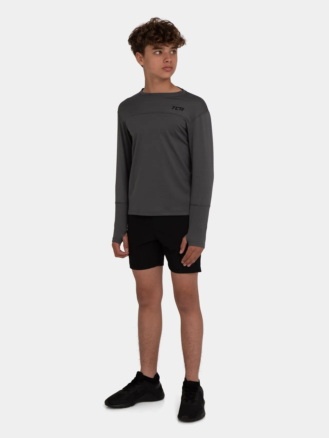 Stamina Long Sleeve Crew Neck Running Top For Boys With Thumbholes sold by TCA