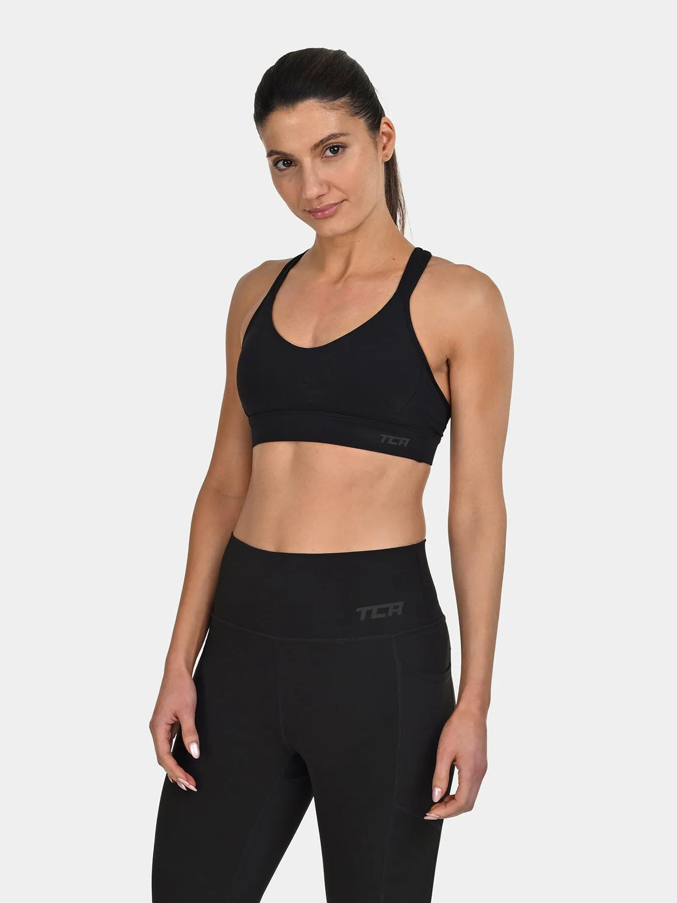 TCA Women's Medium Impact Sports Bra _ Adjustable Support, Removable Pads, Seamless Comfort sold by TCA