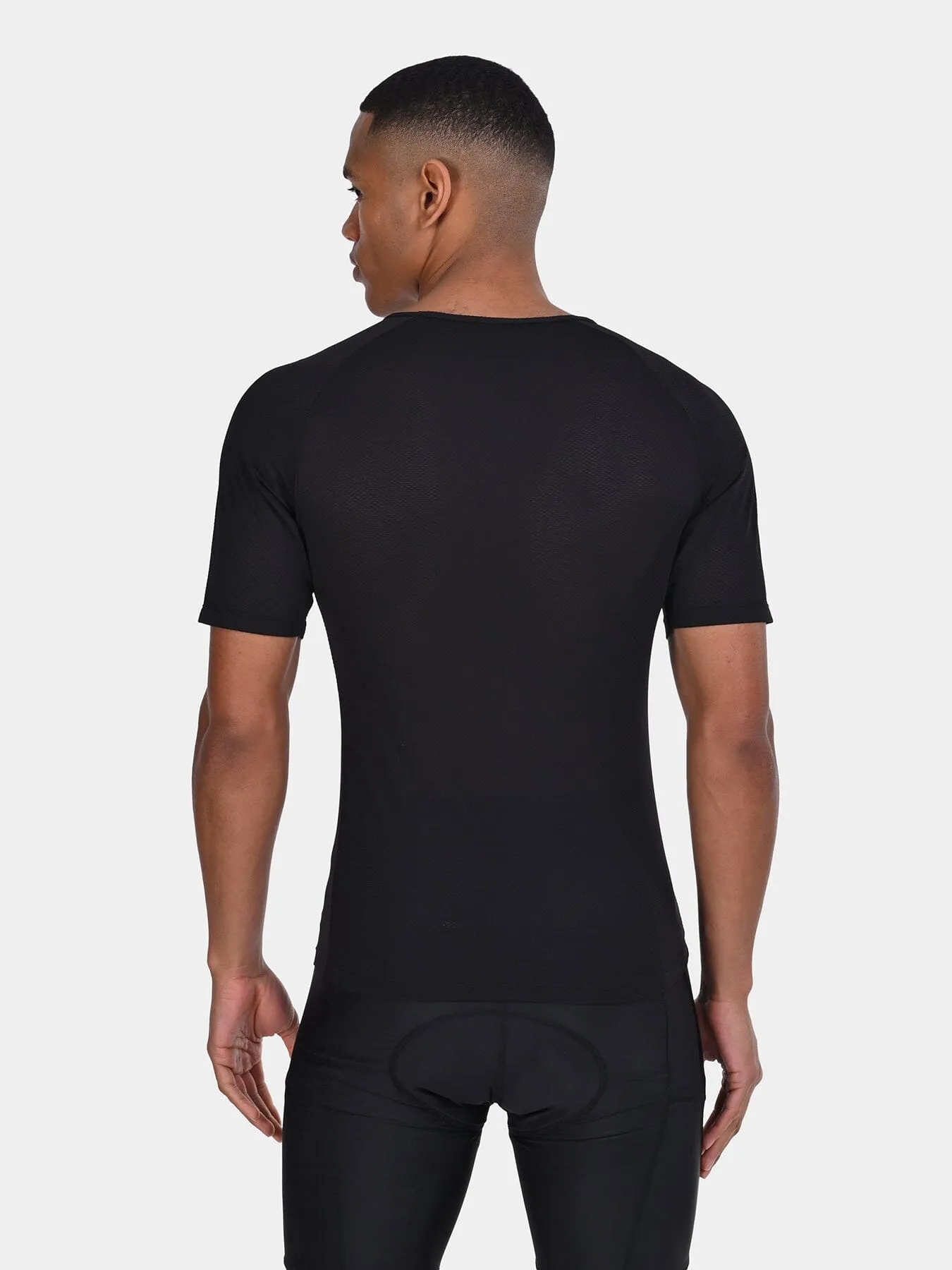 TCA Men's Short Sleeve Cycling Base Layer Shirt - Men’s Summer Cycling Mesh Top - Lightweight Breathable Base Layer Biking Shirt for Jersey Jacket - Windproof Quickdry Athletic Fit sold by TCA product image thumbnail 2