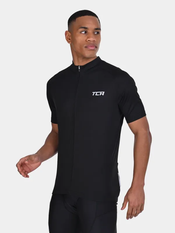 TCA Men's All-Day Cycling Jersey – Lightweight Short Sleeve Bike Shirt - Athletic Fit Bicycle Shirt with 3 Cycling Back Pockets sold by TCA