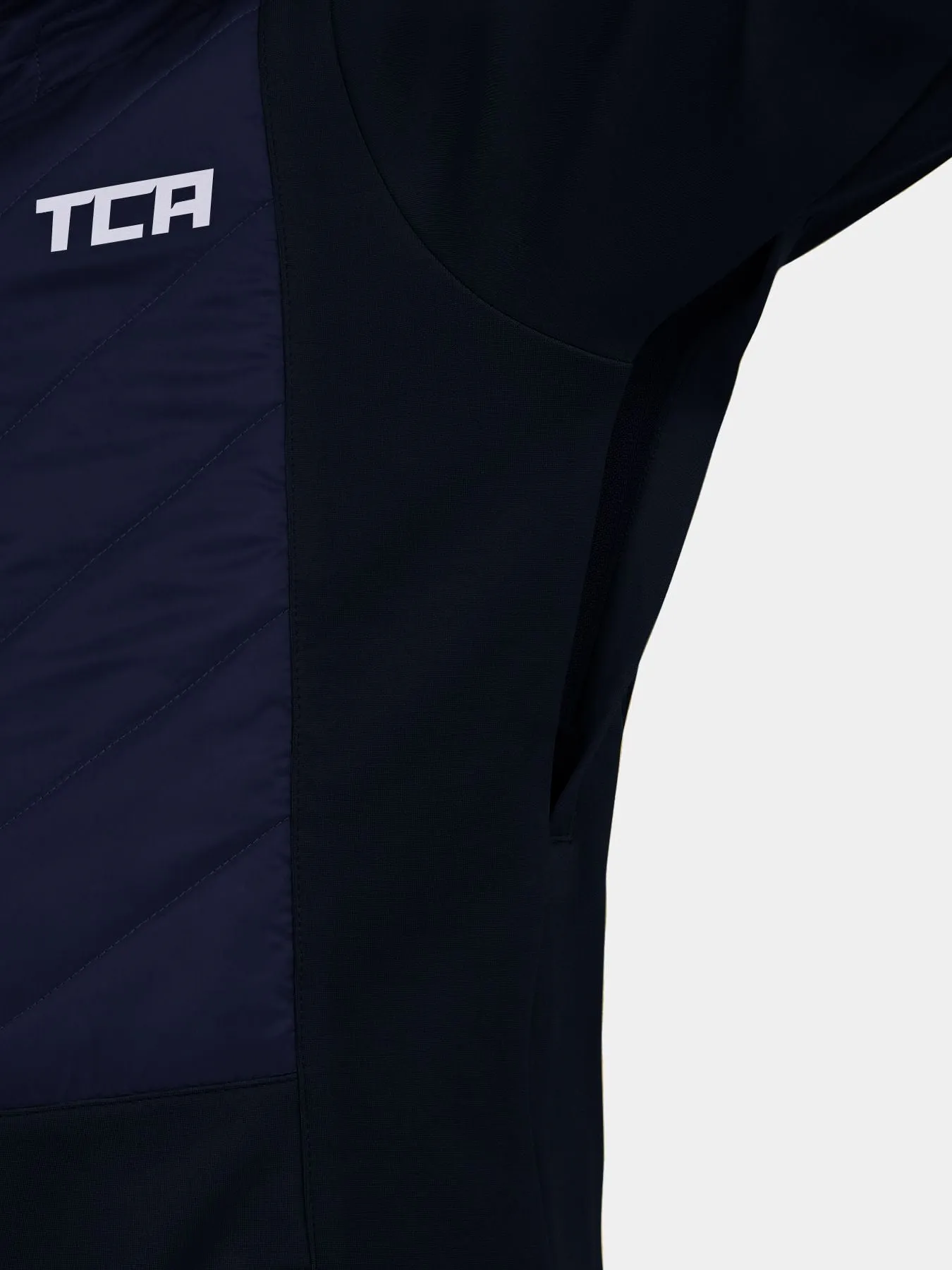 Excel Running Padded Packable Hooded Jacket For Boys With Thumbholes, Underarm Ventilation Zips, Zip Pockets & Reflective Strips sold by TCA product image thumbnail 4