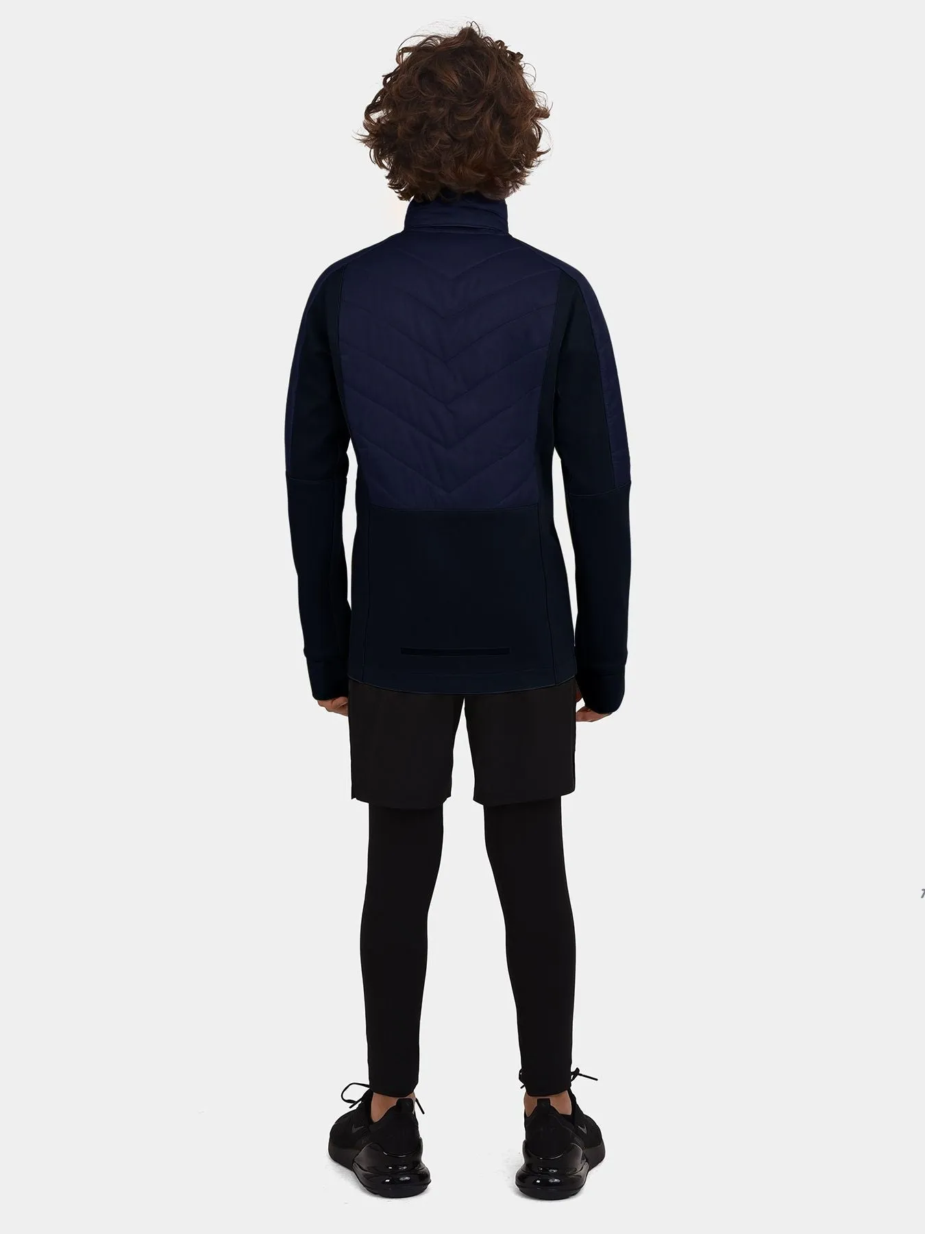 Excel Running Padded Packable Hooded Jacket For Boys With Thumbholes, Underarm Ventilation Zips, Zip Pockets & Reflective Strips sold by TCA product image thumbnail 2