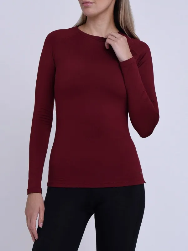 SuperThermal Long Sleeve Compression Base Layer Crew Neck Top for Women With Brushed Inner Fabric sold by TCA