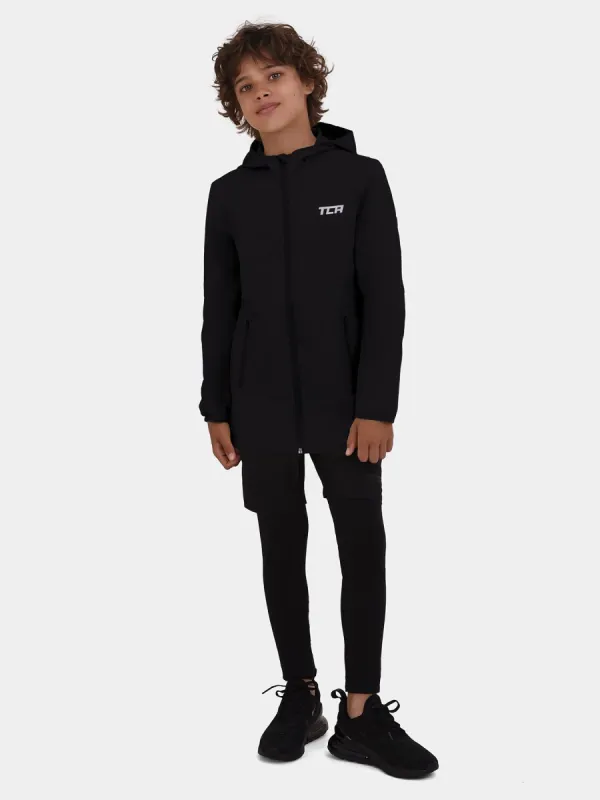 AirLite 2.0 Hooded Waterproof Rain Jacket For Boys With Side & Internal Zip Pockets & Reflective Strips sold by TCA