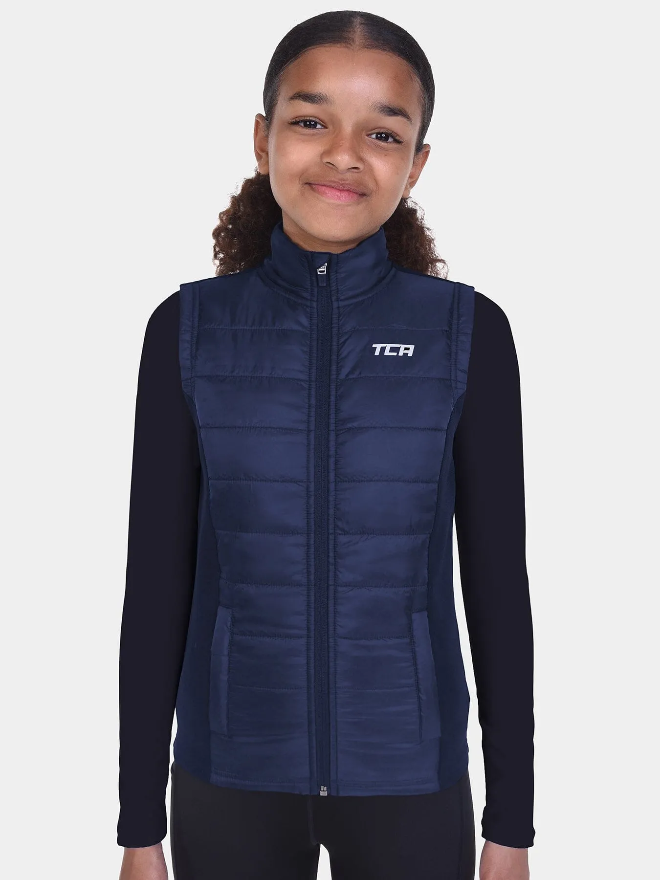 Excel Padded Running Gilet For Girls With Zip Pockets & Reflective Strips sold by TCA product image thumbnail 3