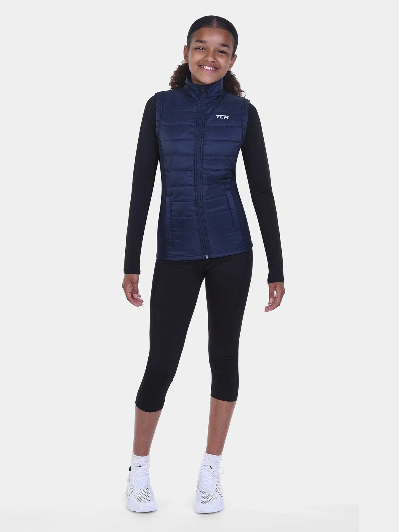 Excel Padded Running Gilet For Girls With Zip Pockets & Reflective Strips sold by TCA product image thumbnail 5