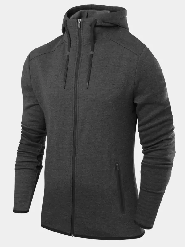 Revolution Tech Gym Running Hoodie For Men With Zip Pockets sold by TCA