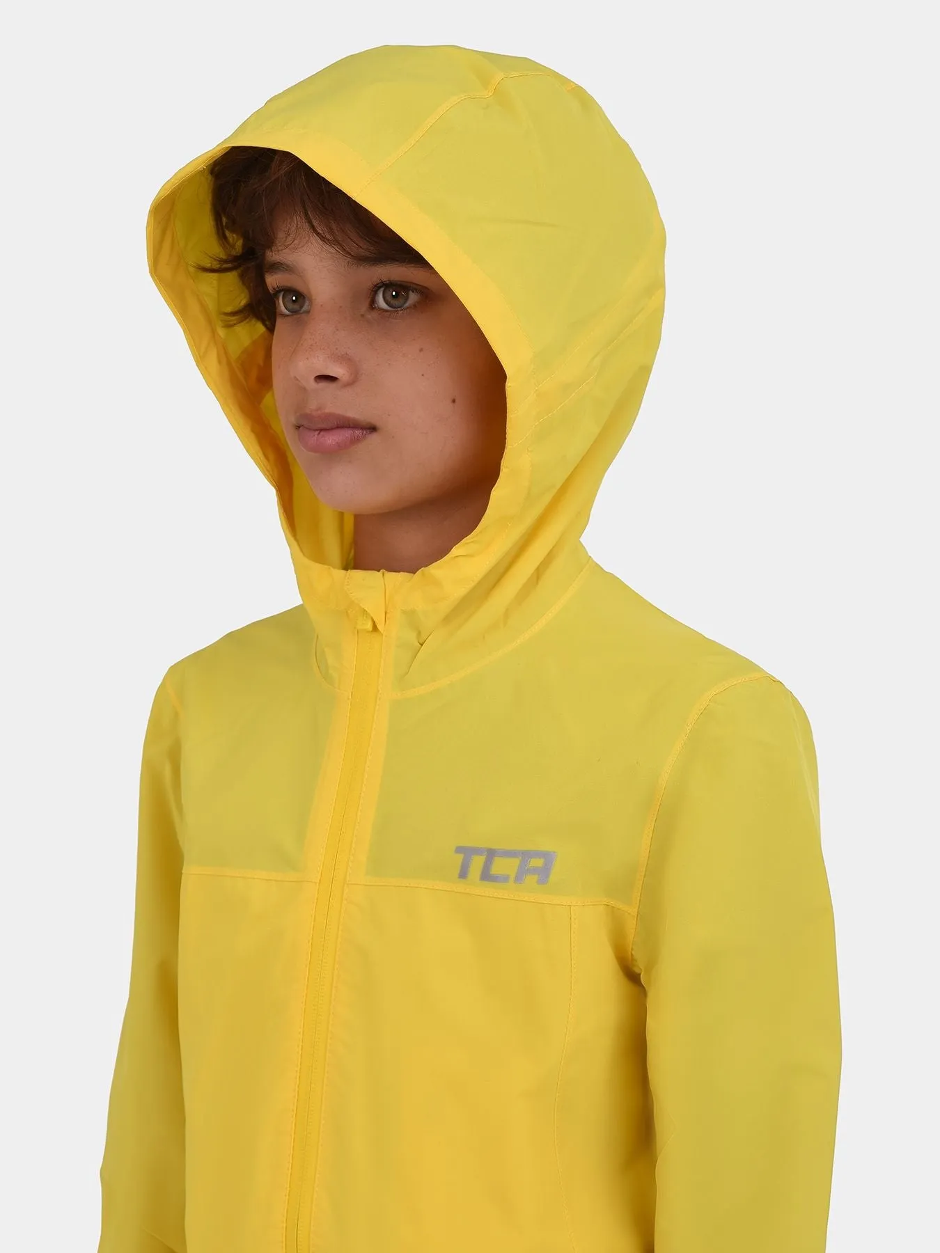 AirLite 2.0 Hooded Waterproof Rain Jacket For Boys With Side & Internal Zip Pockets & Reflective Strips sold by TCA product image thumbnail 3
