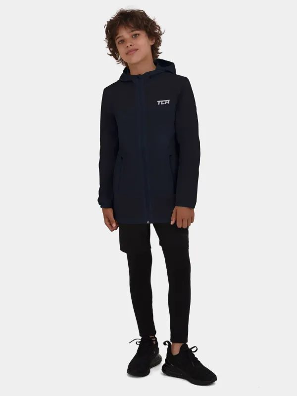 AirLite 2.0 Hooded Waterproof Rain Jacket For Boys With Side & Internal Zip Pockets & Reflective Strips sold by TCA