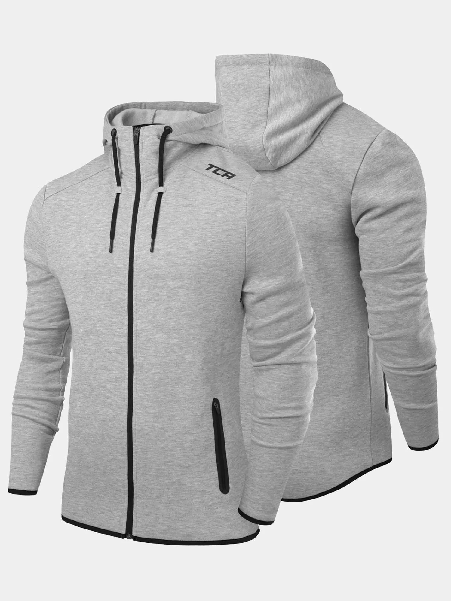 Revolution Tech Gym Running Hoodie For Men With Zip Pockets sold by TCA product image thumbnail 3