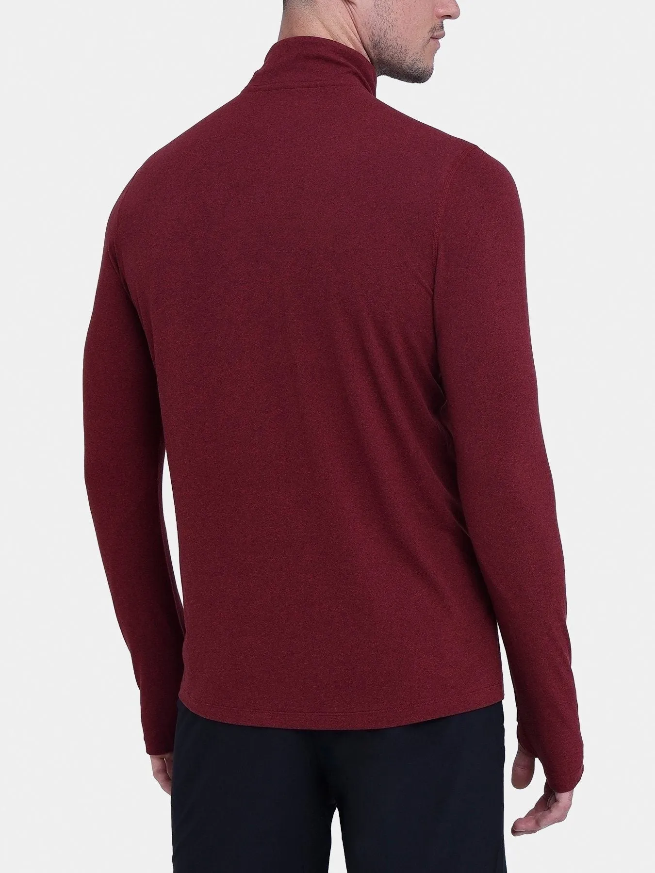 Fusion Half Zip Running Top For Men With Thumbholes & Chest Zip Pocket sold by TCA product image thumbnail 2