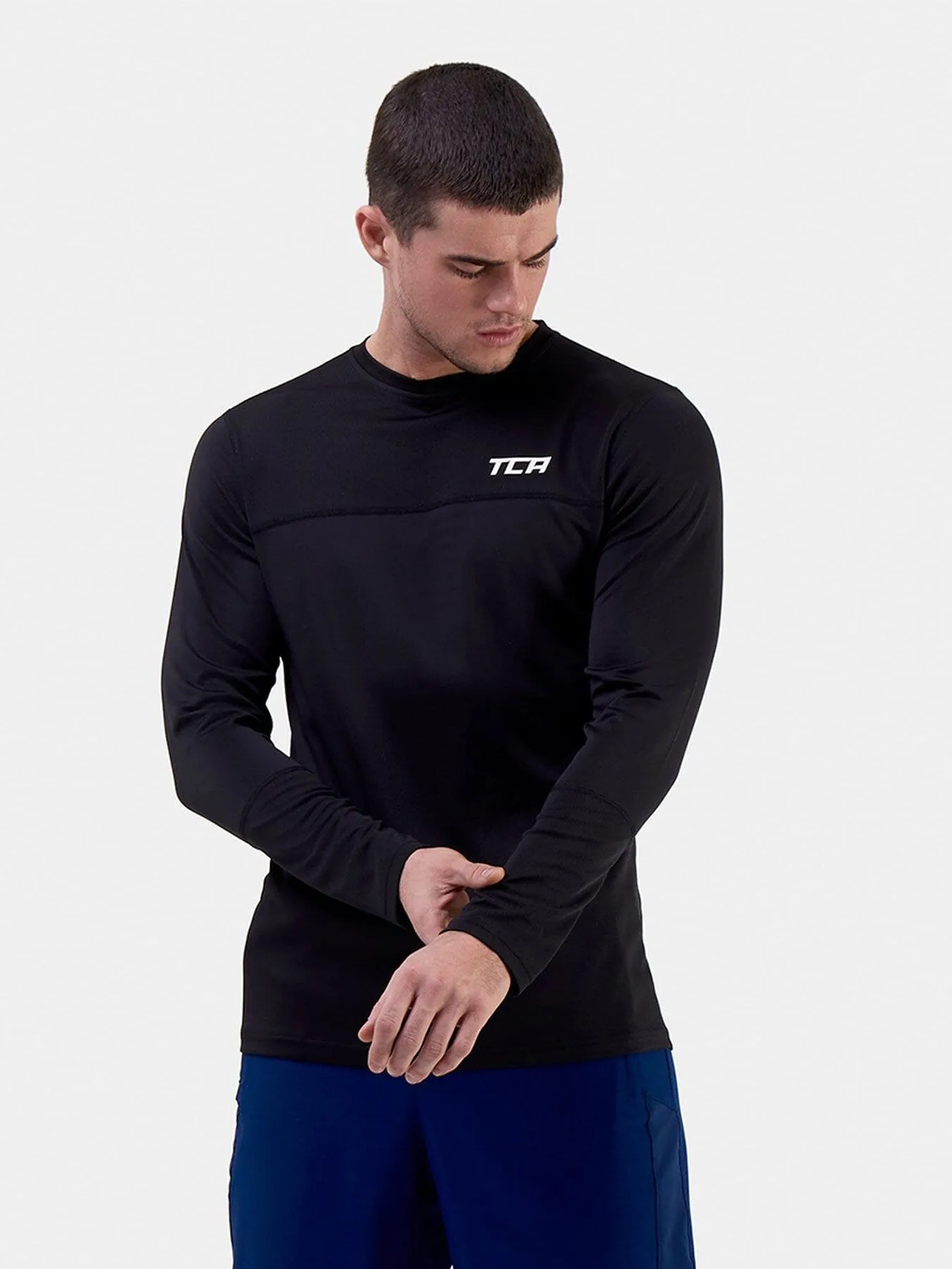 Men's Element Long Sleeve Running Crew Top sold by TCA