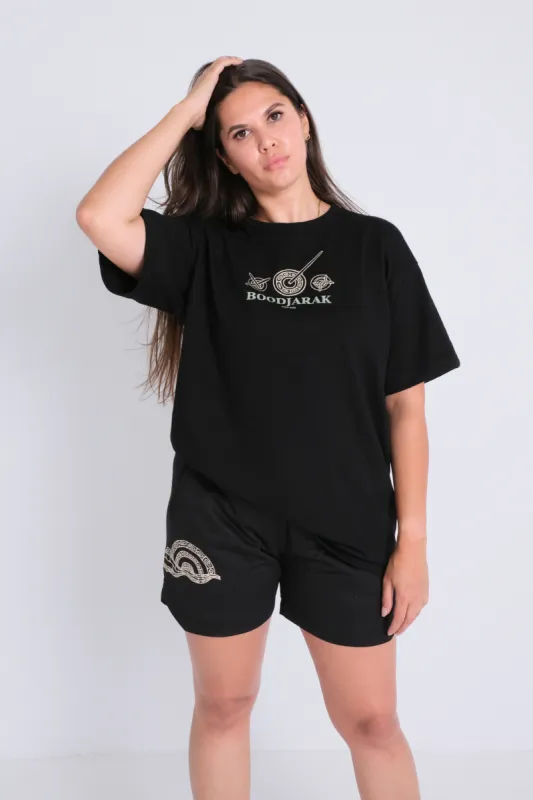 Rise Mesh Shorts - Black made by TWOTAGS