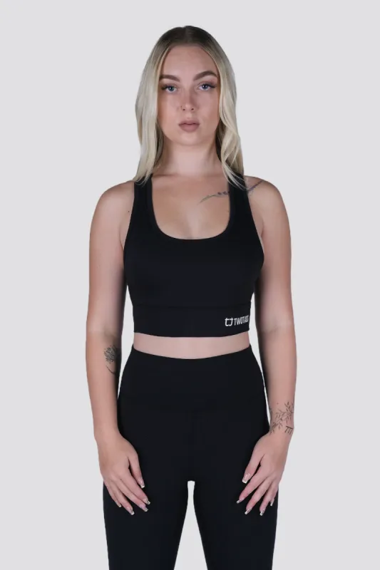 Dynamic Sports Bra - Black sold by TWOTAGS
