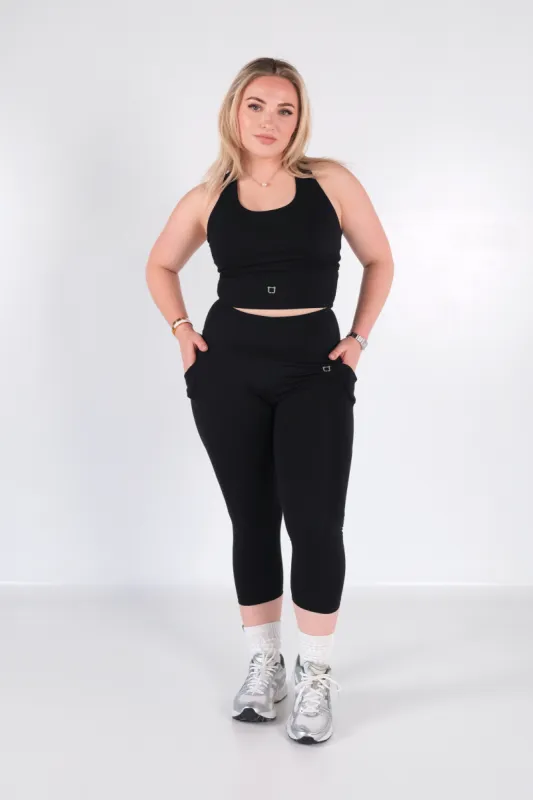 Sweetheart 7/8 V2 Highwaisted Leggings - Black sold by TWOTAGS