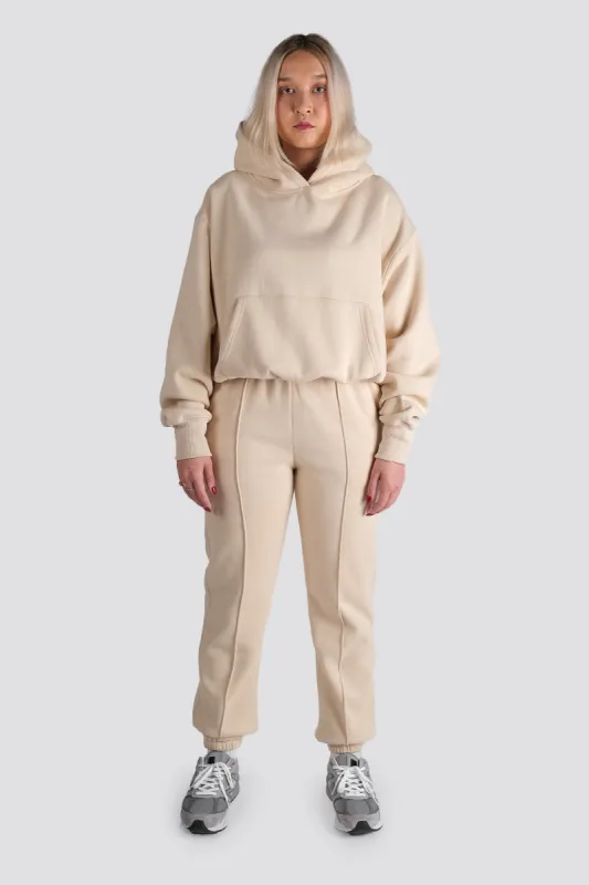 Lunge Fleece Jogger - Cream sold by TWOTAGS