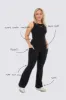 Daze Flare Pocket Leggings - Black sold by TWOTAGS