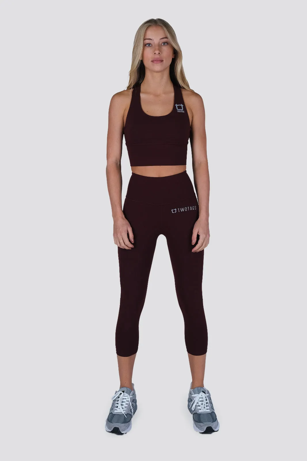 Sweetheart 7/8 Highwaisted Leggings - Maroon sold by TWOTAGS