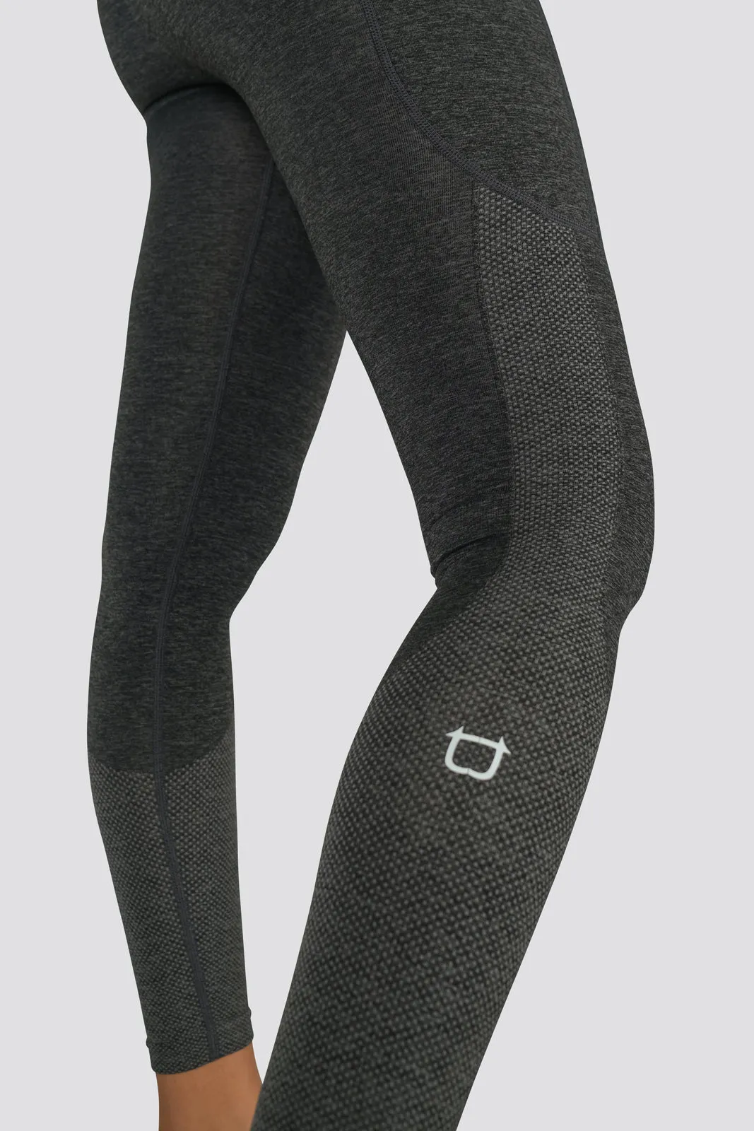 Seamless Power Highwaisted Leggings - Grey Marl sold by TWOTAGS product image thumbnail 5