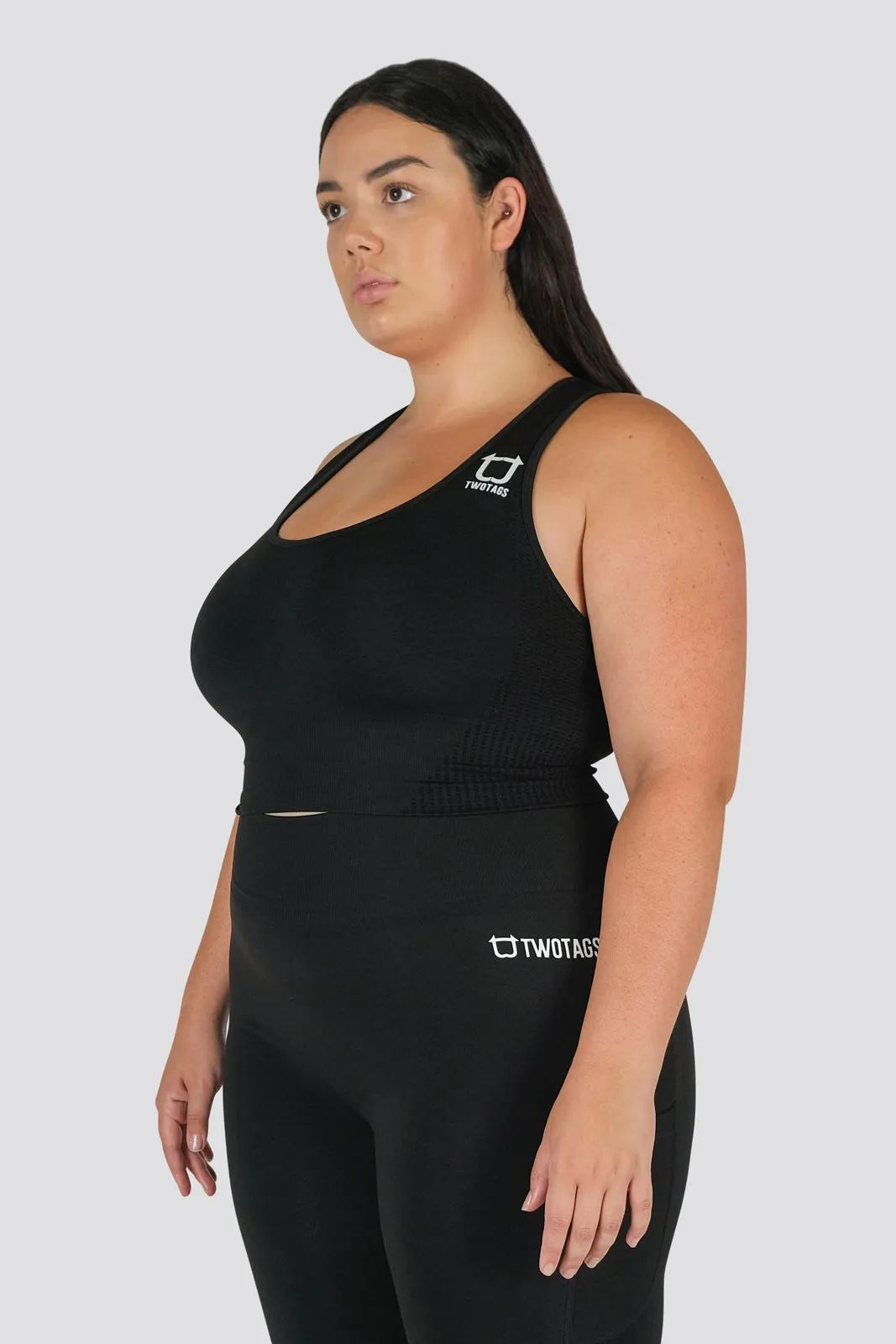 Seamless Power Sports Bra - Black sold by TWOTAGS product image thumbnail 3