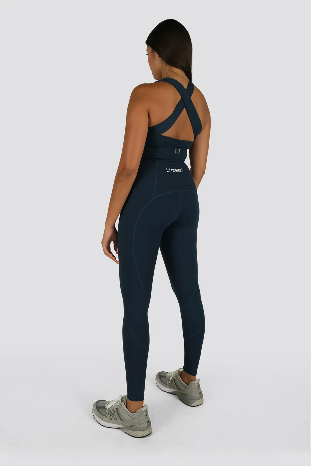 Sweetheart Highwaisted Leggings - Ocean Blue sold by TWOTAGS product image thumbnail 2