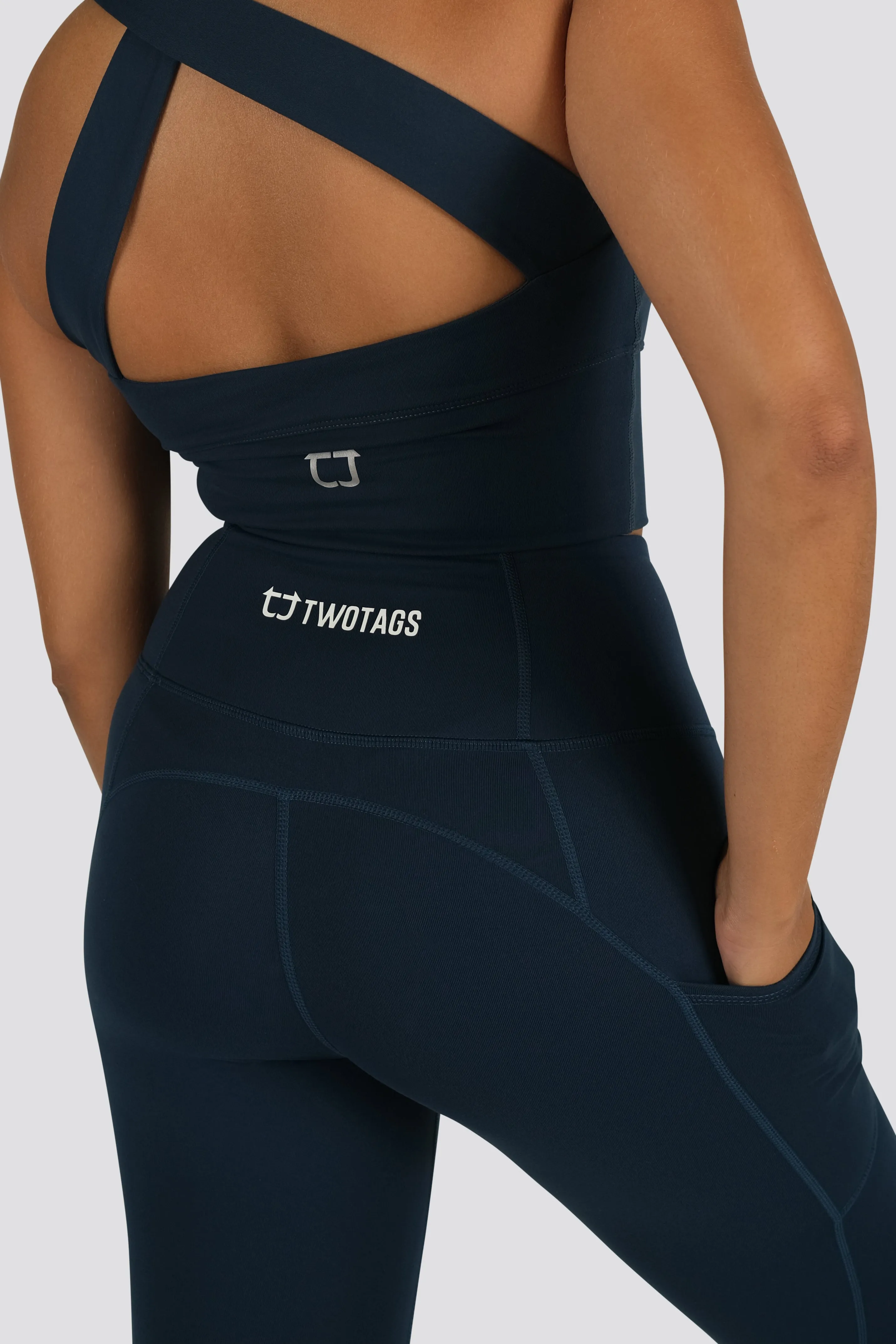 Sweetheart Highwaisted Leggings - Ocean Blue sold by TWOTAGS product image thumbnail 4