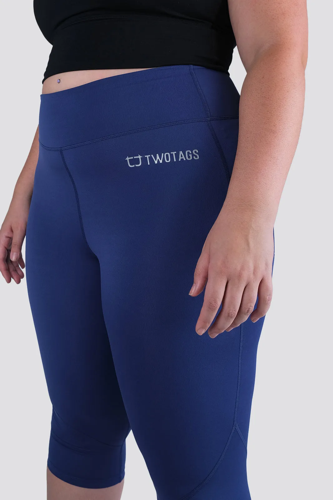 Impel Capri Highwaisted Leggings - Azure sold by TWOTAGS product image thumbnail 5