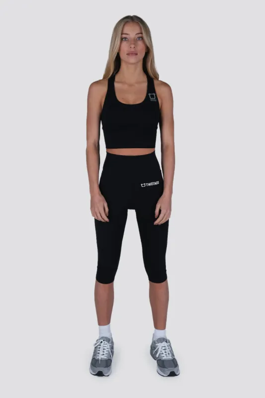 Impel Capri Highwaisted Leggings - Black sold by TWOTAGS