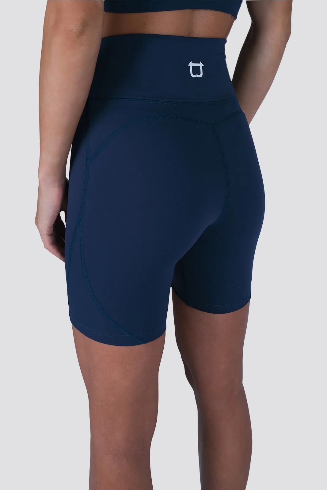 Dynamic Mid Biker Shorts - Ocean Blue sold by TWOTAGS product image thumbnail 5