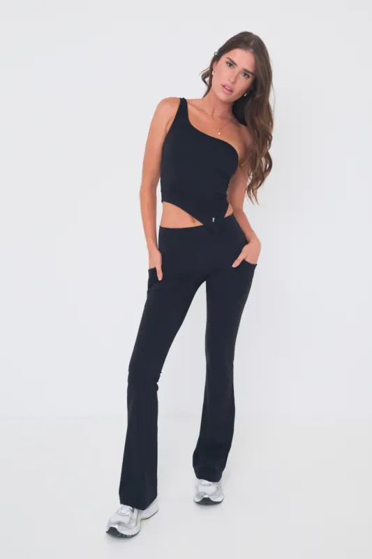 One Shoulder Tank Top - Black sold by TWOTAGS