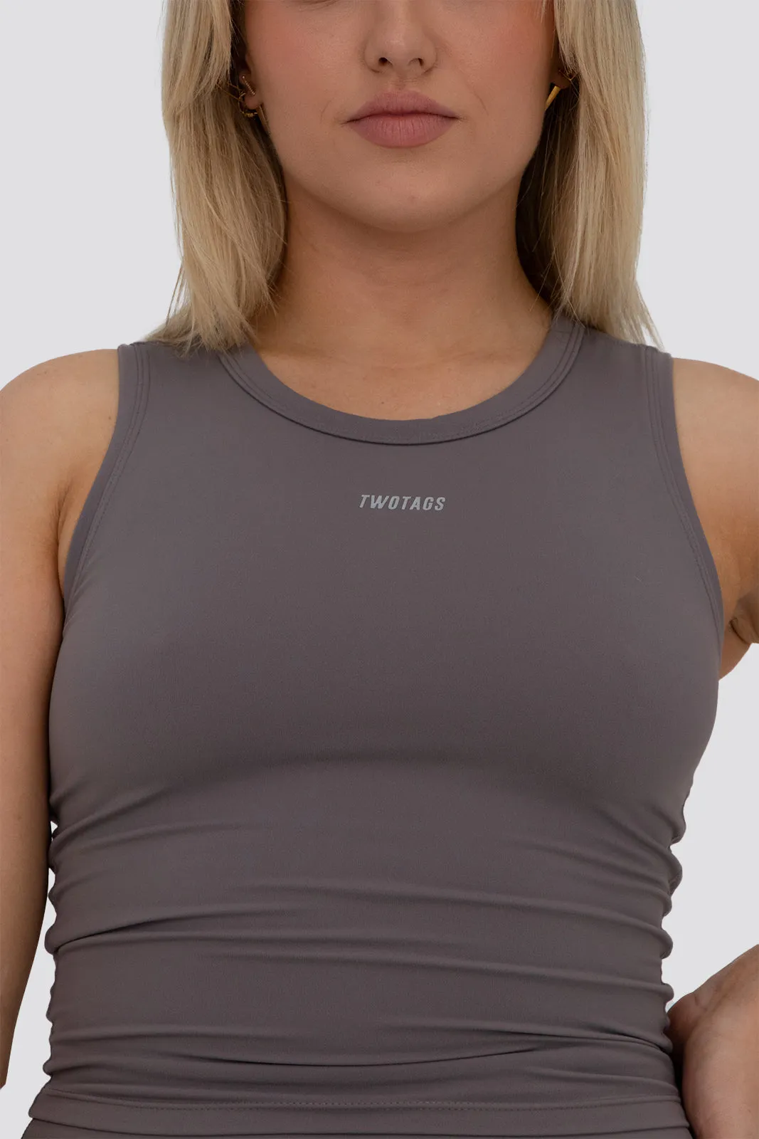 Breathe Tank Top - Stone sold by TWOTAGS product image thumbnail 3