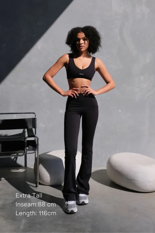 Daze Flare Pocket (Extra Tall) Leggings - Black sold by TWOTAGS