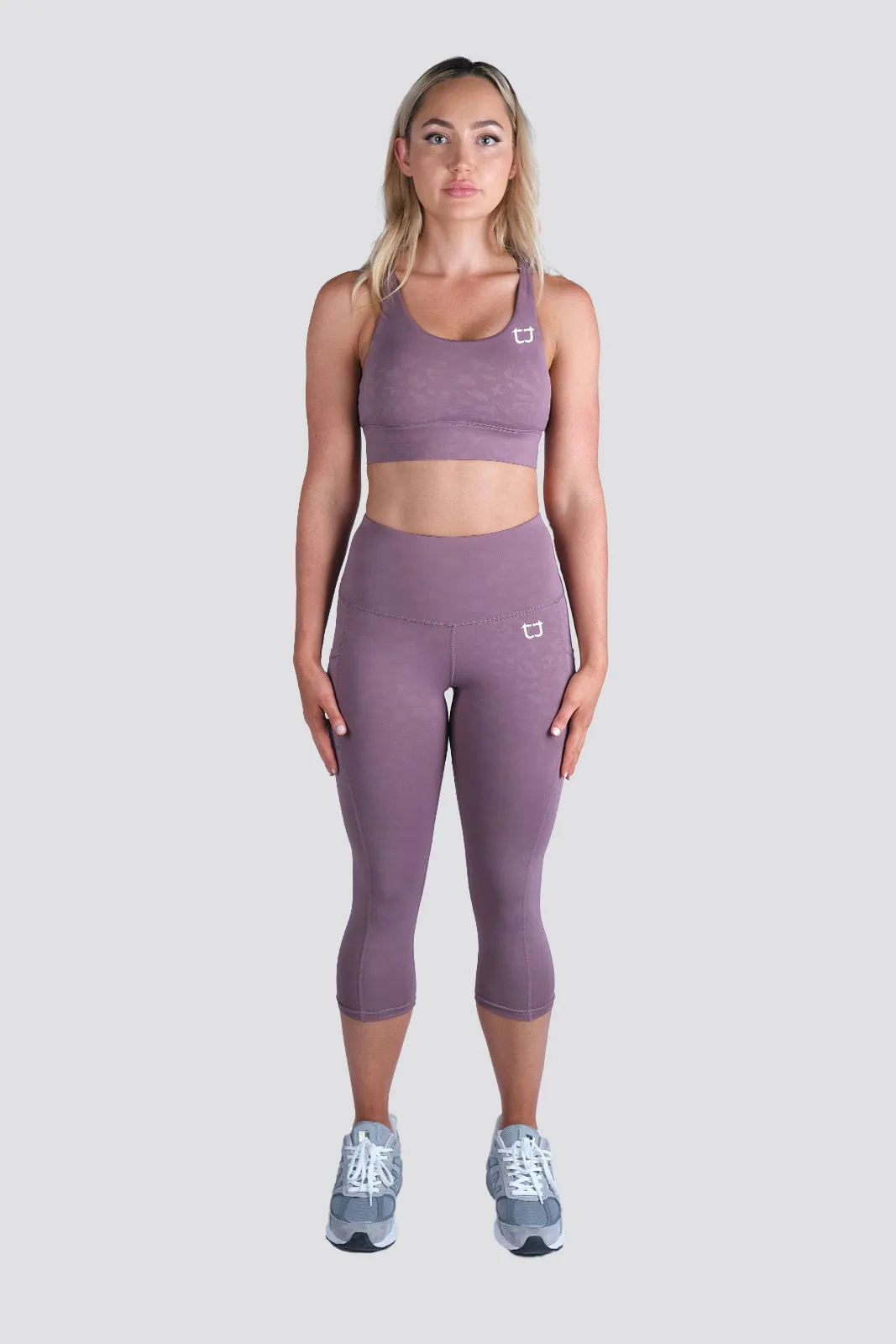 Knurling Leopard 7/8 Highwaisted Leggings - Lilac sold by TWOTAGS