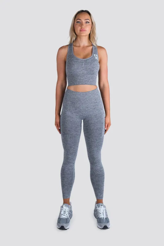 Seamless Movement Highwaisted Leggings - Charcoal Marl sold by TWOTAGS