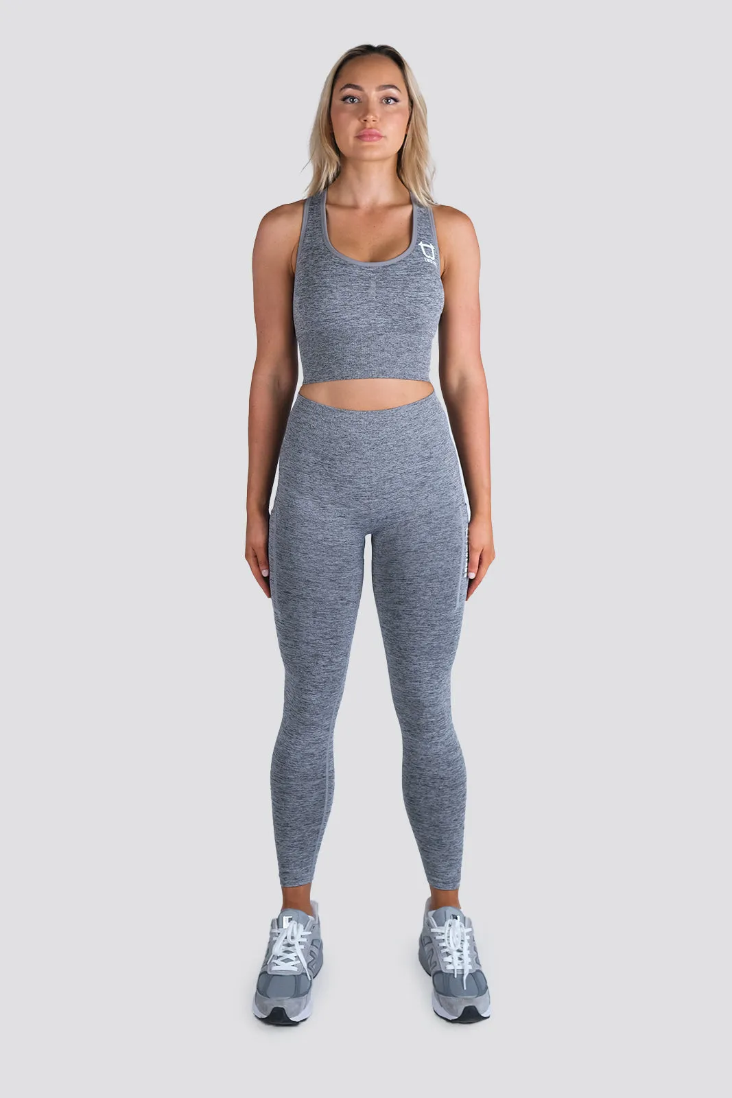 Seamless Movement Highwaisted Leggings - Charcoal Marl sold by TWOTAGS