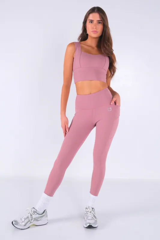 Ardor Highwaisted Leggings - Dusty Pink sold by TWOTAGS