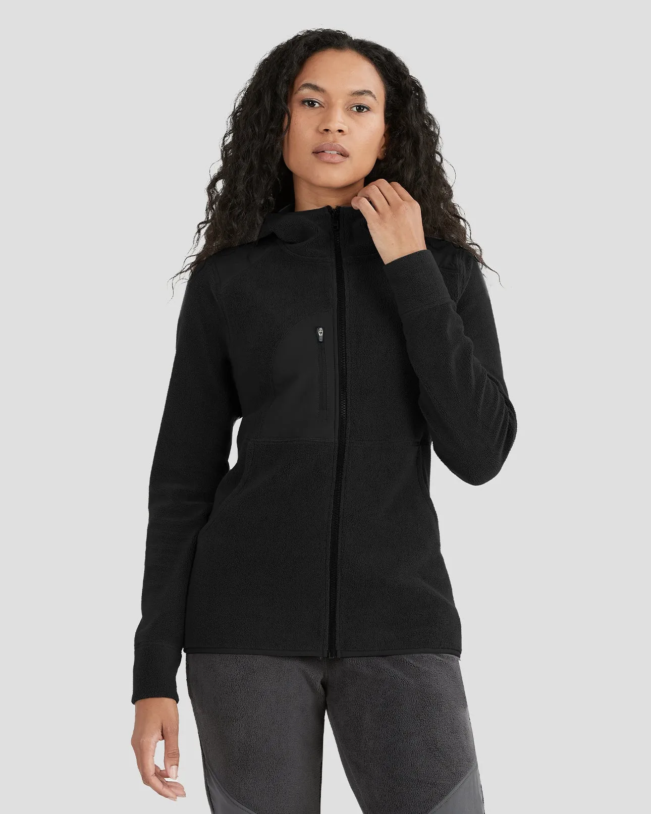 Women's C-Suite Mammoth Sherpa Fleece Mid-Layer Zipper Jacket sold by Terramar