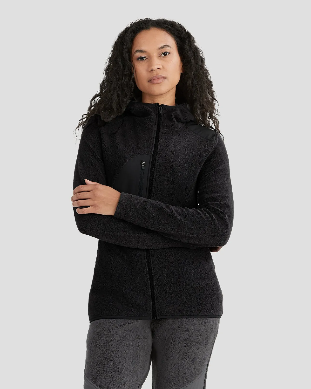 Women's C-Suite Mammoth Sherpa Fleece Mid-Layer Zipper Jacket sold by Terramar product image thumbnail 2