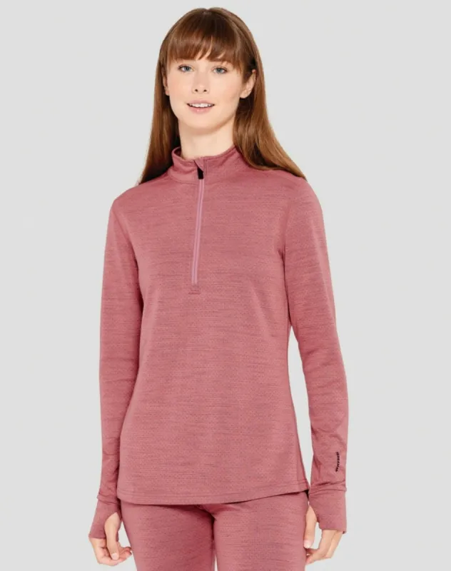 2.0 Women's Midweight Ultra Merino Wool Half-Zip Baselayer Top sold by Terramar