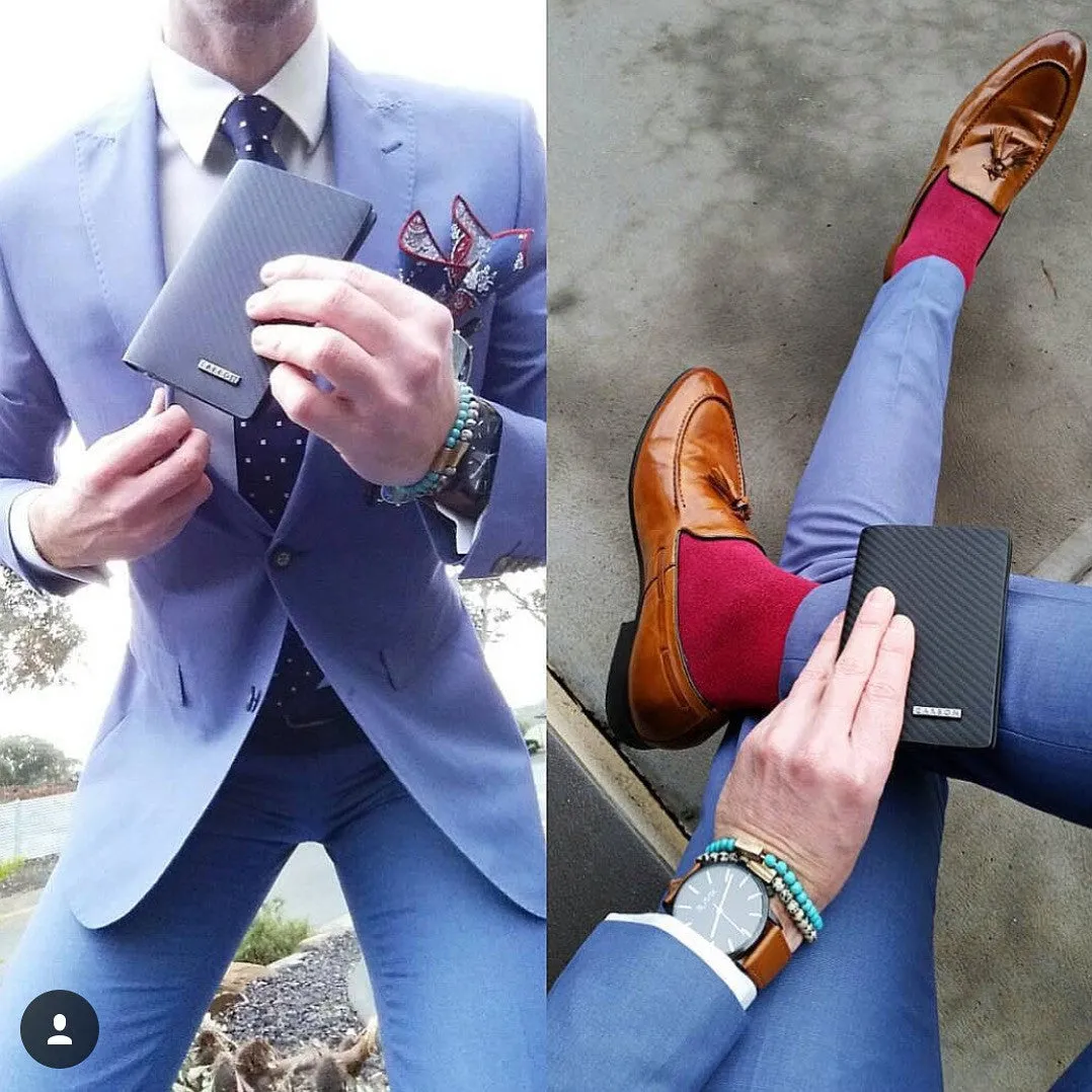 Kent Abstract Skinny Silk Tie, Navy / Silver / Red sold by The Dark Knot Limited product image thumbnail 5