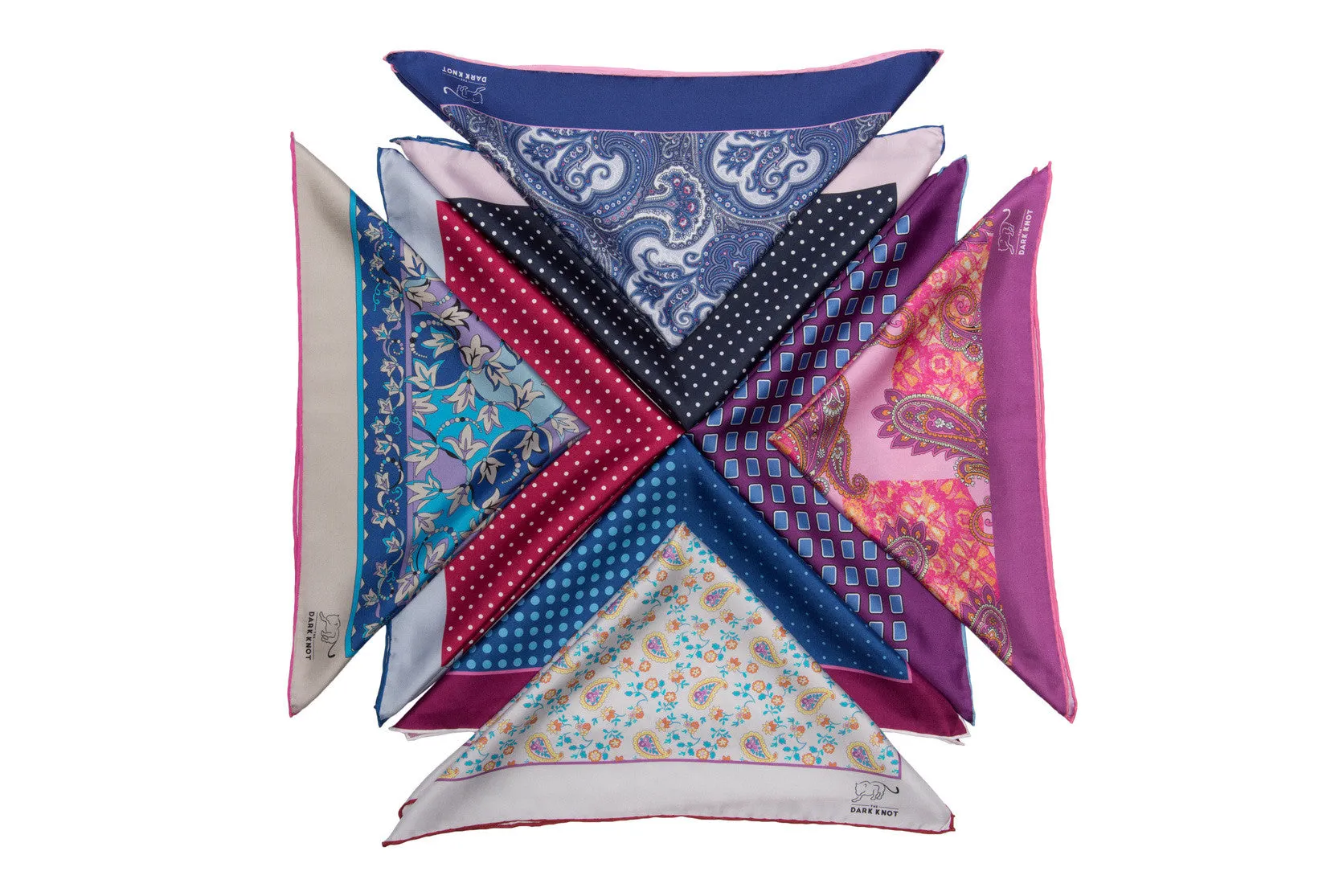 Ashland Dots Silk Pocket Square, Burgundy / White sold by The Dark Knot Limited product image thumbnail 5