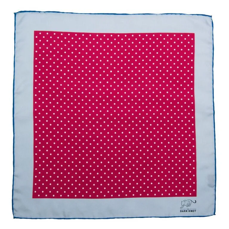 Ashland Dots Silk Pocket Square, Burgundy / White sold by The Dark Knot Limited product image thumbnail 2