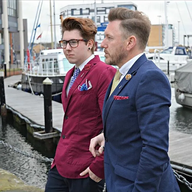 Ashland Dots Silk Pocket Square, Burgundy / White sold by The Dark Knot Limited product image thumbnail 4