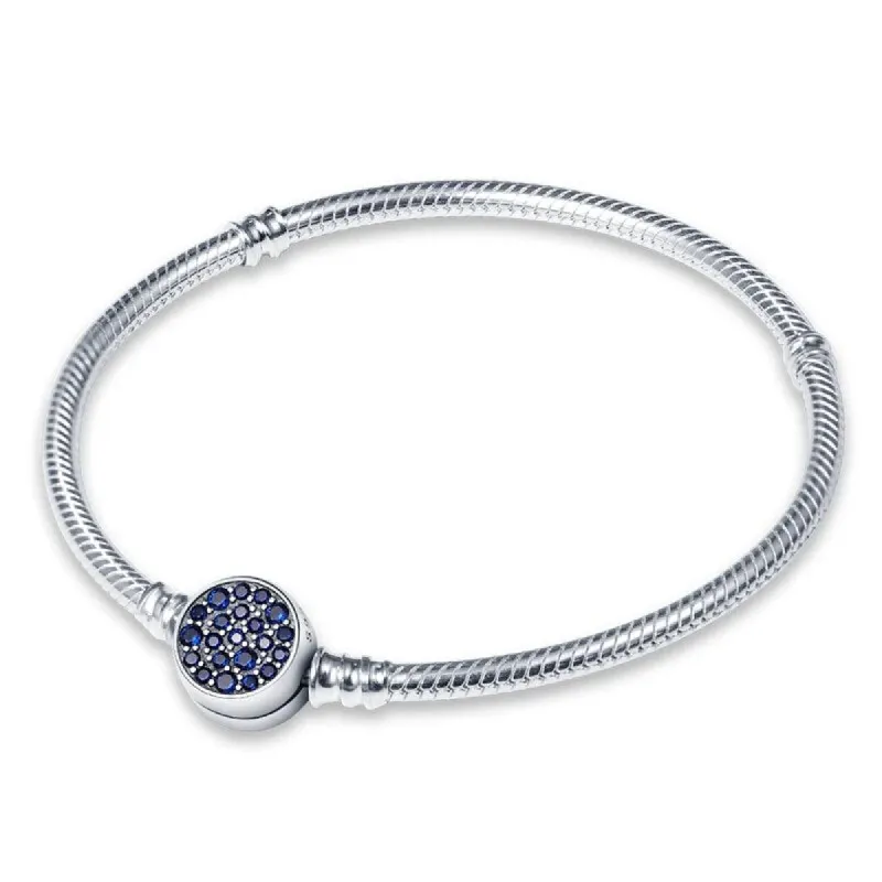 Lake George Sterling Silver Blue Pendant Charm Bracelet sold by The Dark Knot Limited