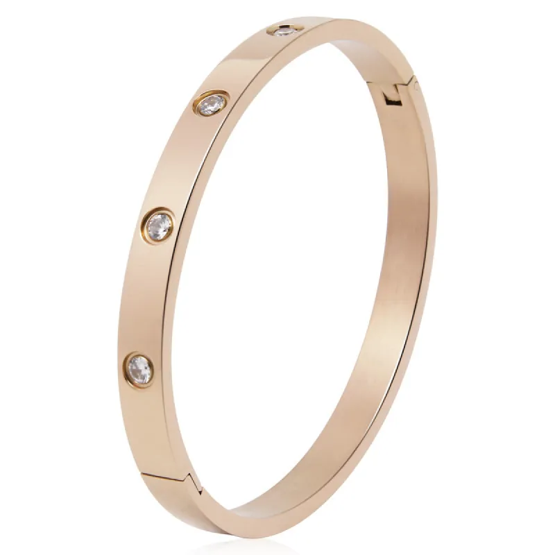 Bergen Rose Bangle Bracelet sold by The Dark Knot Limited